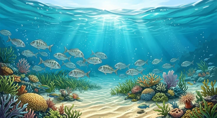 Pesca de herrera a surfcasting con gusano