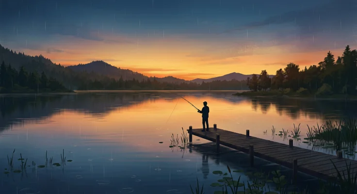 Pescar con lluvia: ¿merece la pena salir?