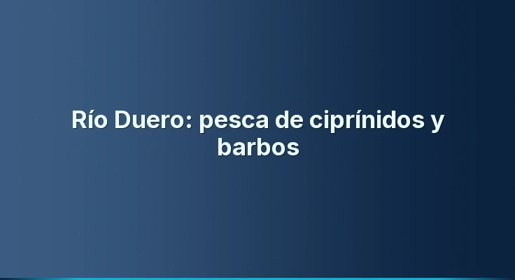 Río Duero: pesca de ciprínidos y barbos